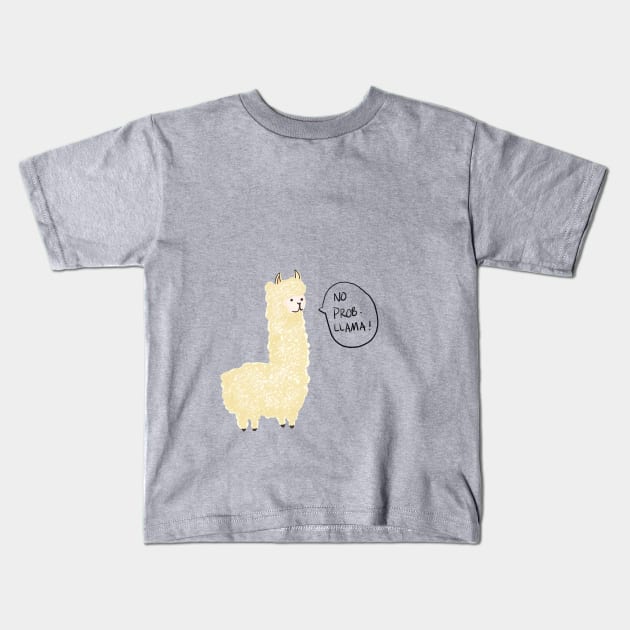 NO PROBLLAMA! Kids T-Shirt by Pixelated Dino